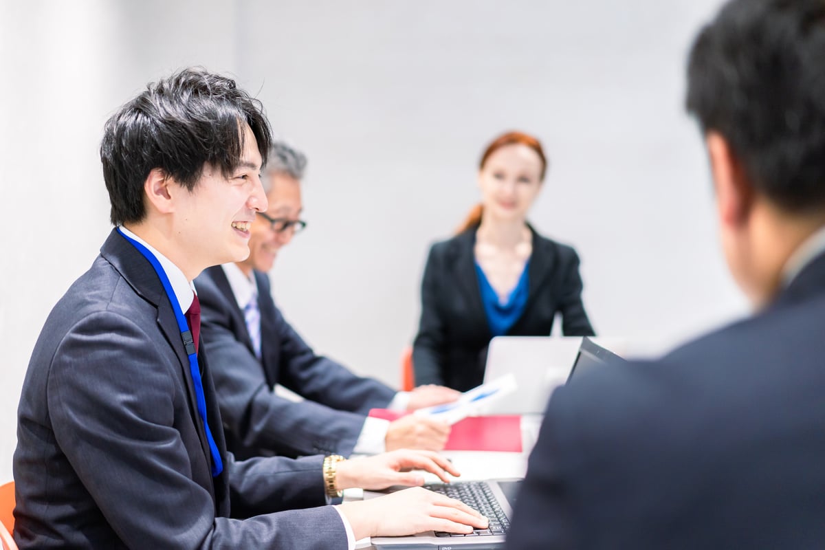 A businessperson working at a foreign company