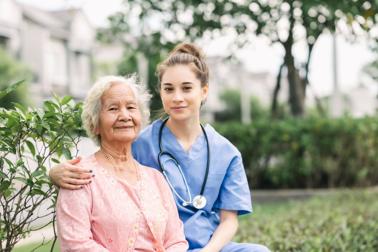 Caregiver with an Elderly Woman  